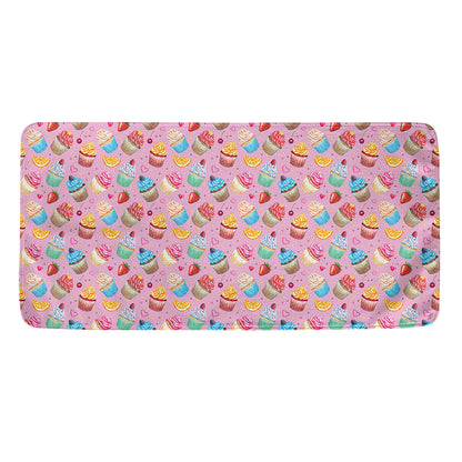 Watercolor Cupcake Pattern Print Towel