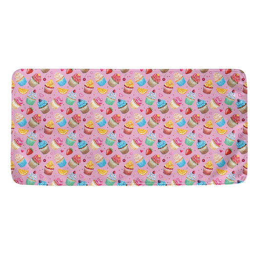 Watercolor Cupcake Pattern Print Towel