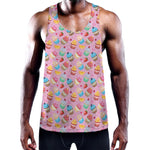 Watercolor Cupcake Pattern Print Training Tank Top