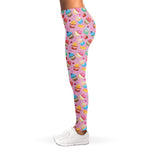 Watercolor Cupcake Pattern Print Women's Leggings