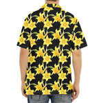 Watercolor Daffodil Flower Pattern Print Aloha Shirt
