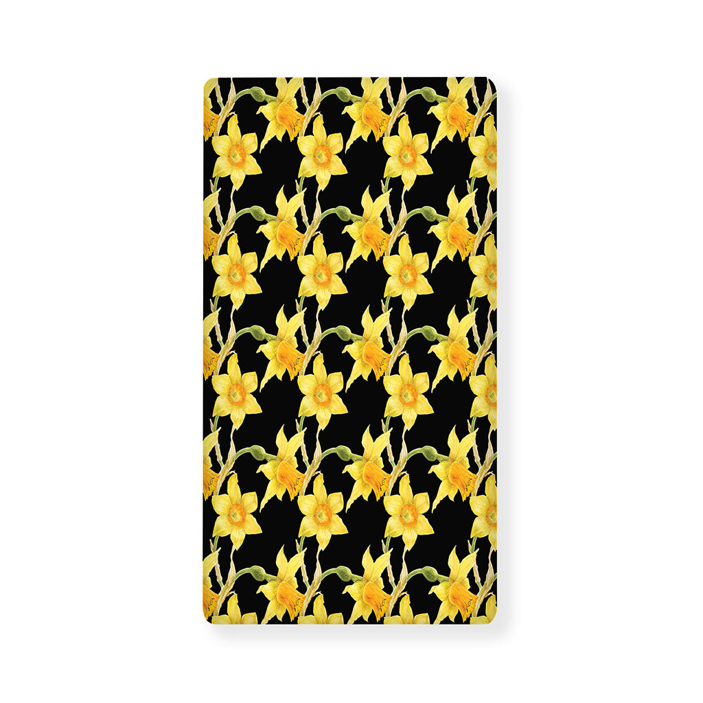 Watercolor Daffodil Flower Pattern Print Baby Crib Sheet