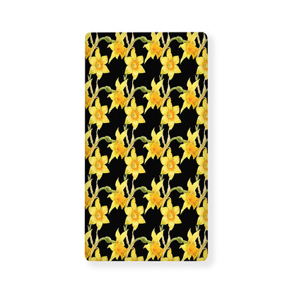 Watercolor Daffodil Flower Pattern Print Baby Crib Sheet