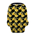 Watercolor Daffodil Flower Pattern Print Baby Seat Cover