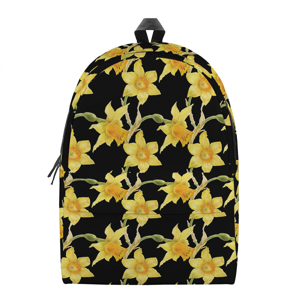 Watercolor Daffodil Flower Pattern Print Backpack