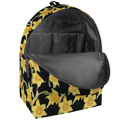 Watercolor Daffodil Flower Pattern Print Backpack