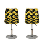 Watercolor Daffodil Flower Pattern Print Bar Stool Covers