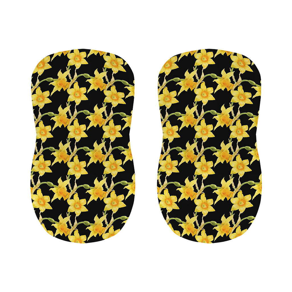 Watercolor Daffodil Flower Pattern Print Bar Stool Covers