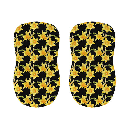 Watercolor Daffodil Flower Pattern Print Bar Stool Covers