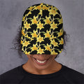 Watercolor Daffodil Flower Pattern Print Baseball Cap