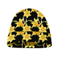 Watercolor Daffodil Flower Pattern Print Beanie
