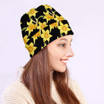 Watercolor Daffodil Flower Pattern Print Beanie