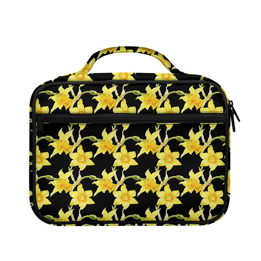 Watercolor Daffodil Flower Pattern Print Briefcase Bible Bag