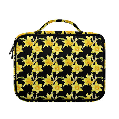 Watercolor Daffodil Flower Pattern Print Briefcase Bible Bag
