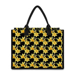 Watercolor Daffodil Flower Pattern Print Canvas Tote Bag