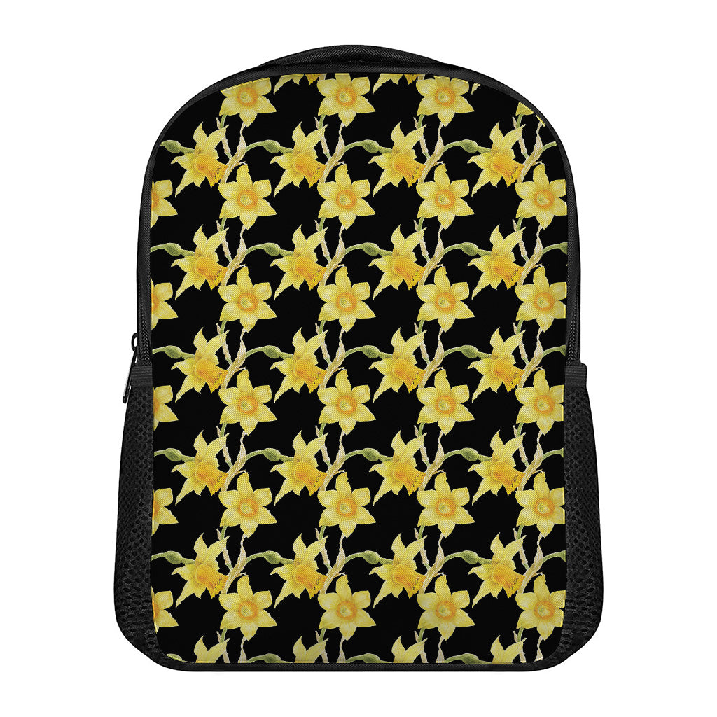 Watercolor Daffodil Flower Pattern Print Casual Backpack