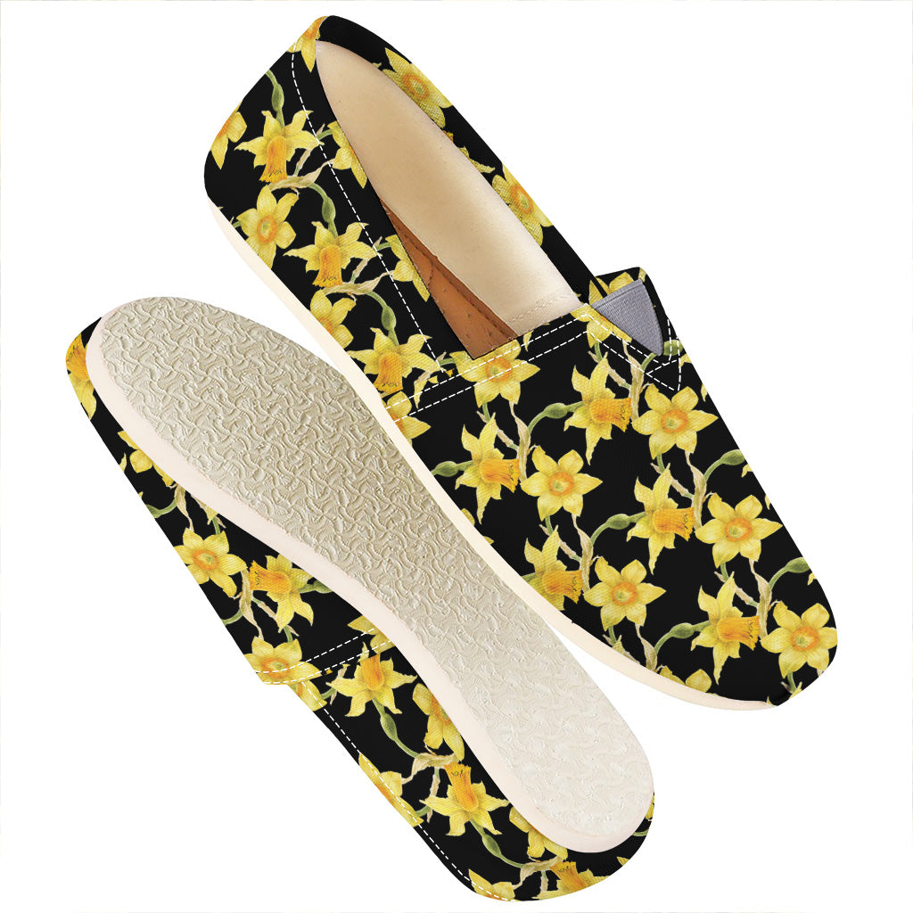Watercolor Daffodil Flower Pattern Print Casual Shoes