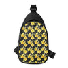 Watercolor Daffodil Flower Pattern Print Chest Bag