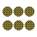 Watercolor Daffodil Flower Pattern Print Coaster Set