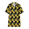 Watercolor Daffodil Flower Pattern Print Cotton Hawaiian Shirt