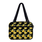 Watercolor Daffodil Flower Pattern Print Double Strap Bible Bag