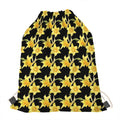 Watercolor Daffodil Flower Pattern Print Drawstring Bag