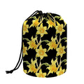 Watercolor Daffodil Flower Pattern Print Drawstring Makeup Bag