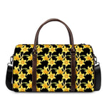 Watercolor Daffodil Flower Pattern Print Duffle Bag