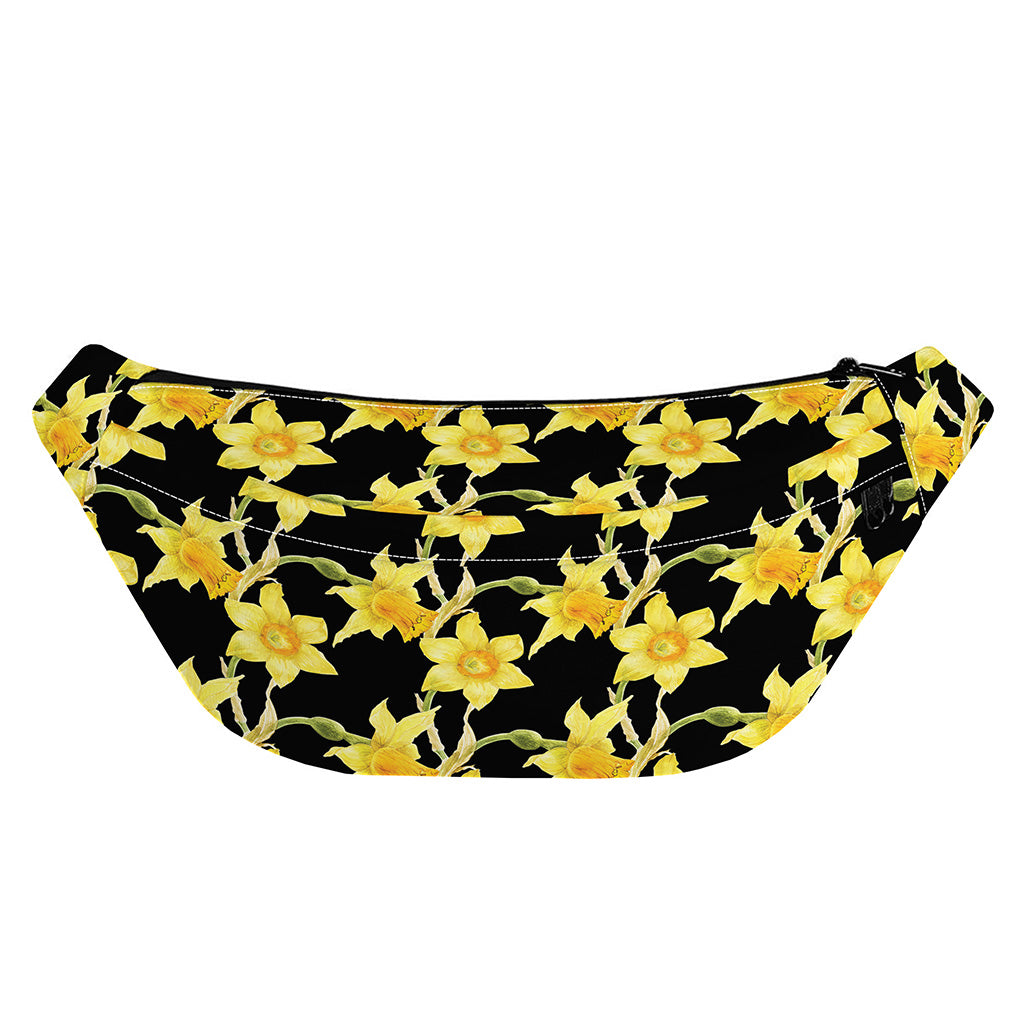 Watercolor Daffodil Flower Pattern Print Fanny Pack