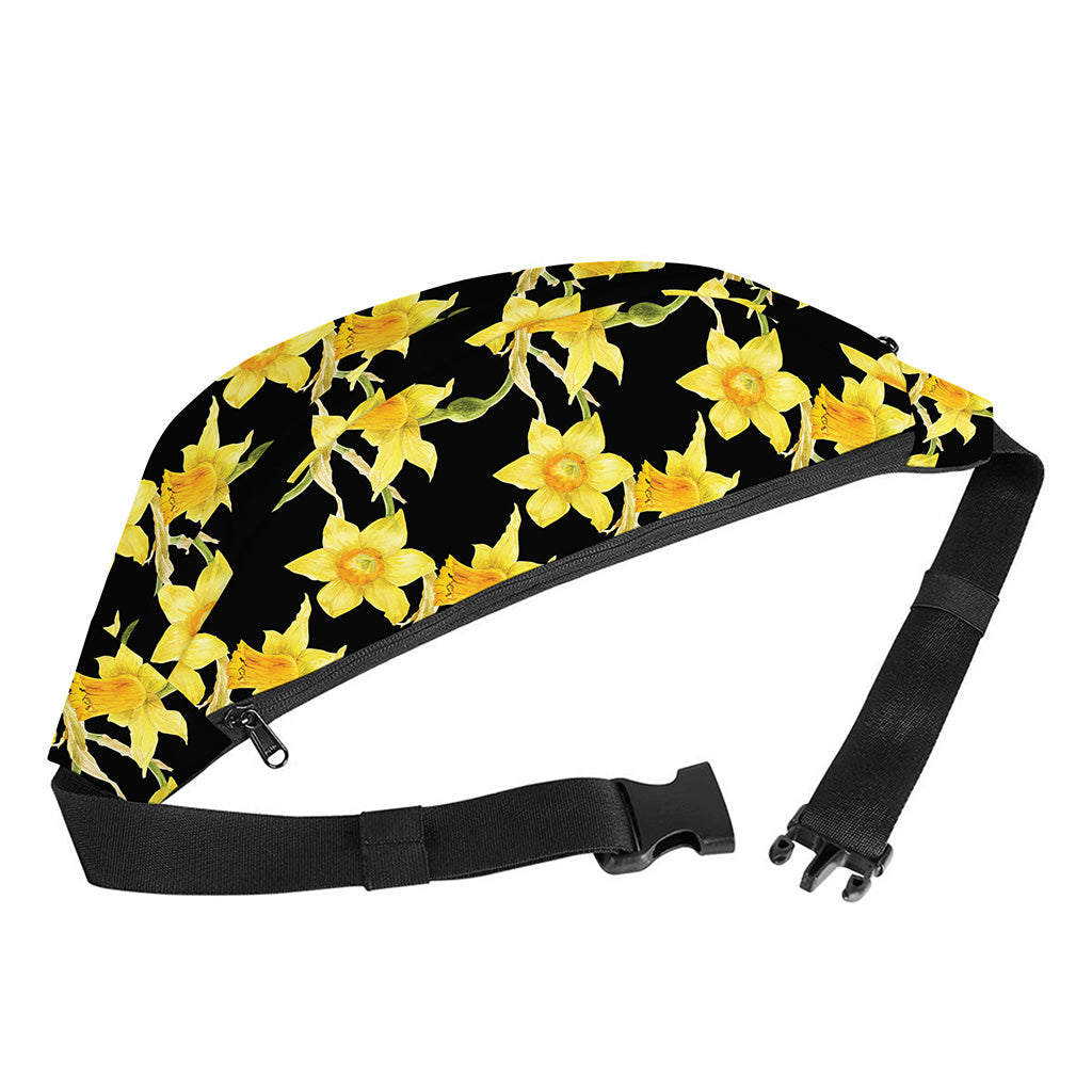 Watercolor Daffodil Flower Pattern Print Fanny Pack