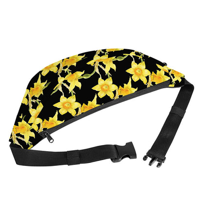 Watercolor Daffodil Flower Pattern Print Fanny Pack