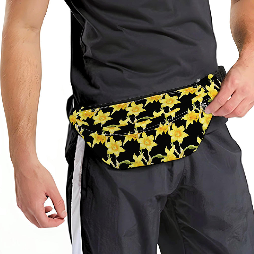 Watercolor Daffodil Flower Pattern Print Fanny Pack