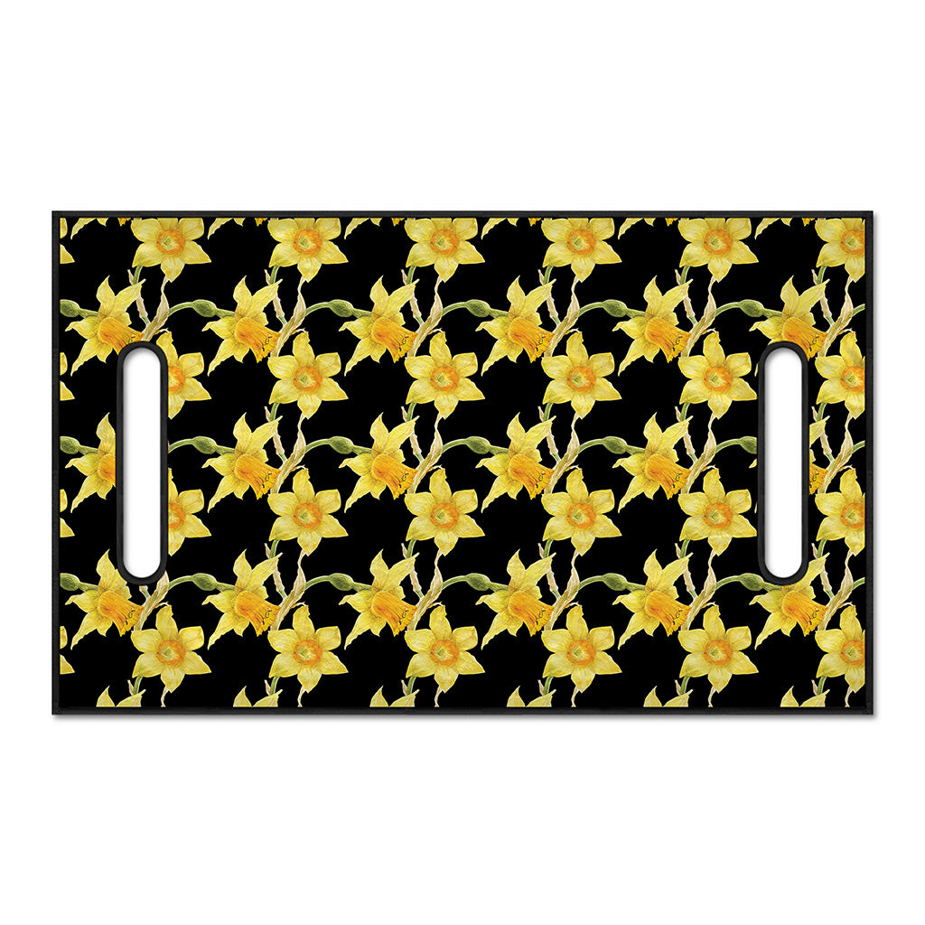 Watercolor Daffodil Flower Pattern Print Golf Cart Seat Cover
