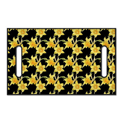 Watercolor Daffodil Flower Pattern Print Golf Cart Seat Cover