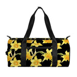 Watercolor Daffodil Flower Pattern Print Gym Bag