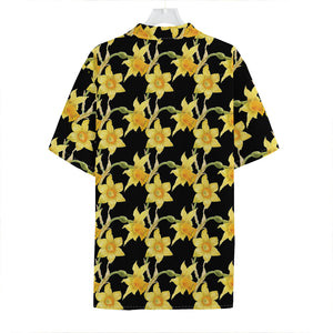 Watercolor Daffodil Flower Pattern Print Hawaiian Shirt