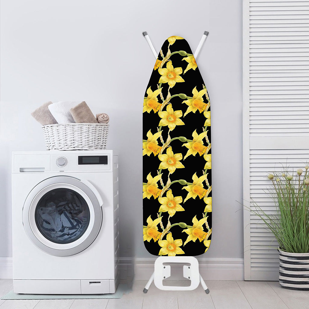 Watercolor Daffodil Flower Pattern Print Ironing Board Cover
