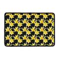 Watercolor Daffodil Flower Pattern Print Kitchen Mat