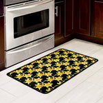 Watercolor Daffodil Flower Pattern Print Kitchen Mat