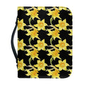 Watercolor Daffodil Flower Pattern Print Leather Bible Cover