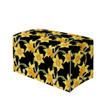 Watercolor Daffodil Flower Pattern Print Leather Tissue Box Cover