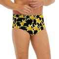 Watercolor Daffodil Flower Pattern Print Men's Briefs