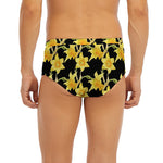 Watercolor Daffodil Flower Pattern Print Men's Briefs