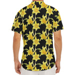 Watercolor Daffodil Flower Pattern Print Men's Deep V-Neck Shirt