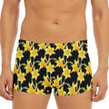 Watercolor Daffodil Flower Pattern Print Men's Short Boxer Briefs