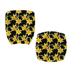 Watercolor Daffodil Flower Pattern Print Office Chair Cover