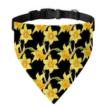Watercolor Daffodil Flower Pattern Print Over The Collar Dog Bandana