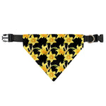 Watercolor Daffodil Flower Pattern Print Over The Collar Dog Bandana