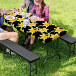 Watercolor Daffodil Flower Pattern Print Picnic Table Cover