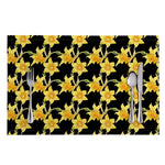 Watercolor Daffodil Flower Pattern Print Placemat